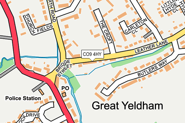 CO9 4HY map - OS OpenMap – Local (Ordnance Survey)