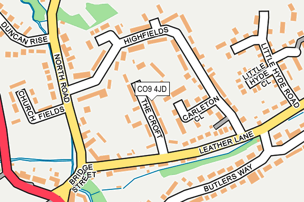 CO9 4JD map - OS OpenMap – Local (Ordnance Survey)