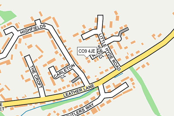 CO9 4JE map - OS OpenMap – Local (Ordnance Survey)