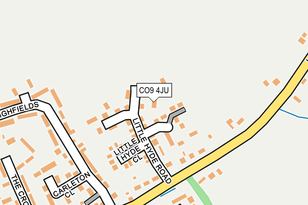 CO9 4JU map - OS OpenMap – Local (Ordnance Survey)