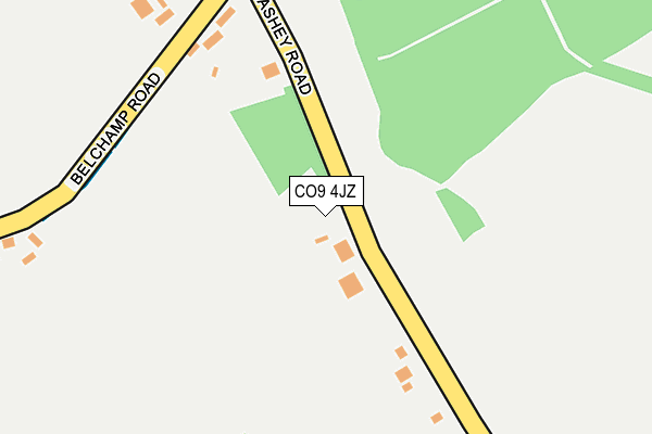 CO9 4JZ map - OS OpenMap – Local (Ordnance Survey)