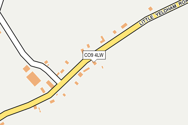 CO9 4LW map - OS OpenMap – Local (Ordnance Survey)