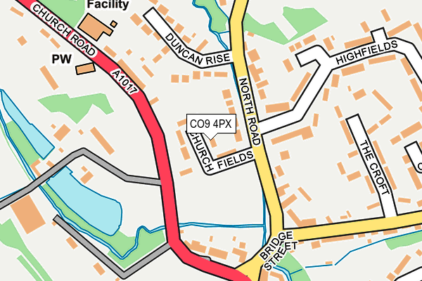 CO9 4PX map - OS OpenMap – Local (Ordnance Survey)