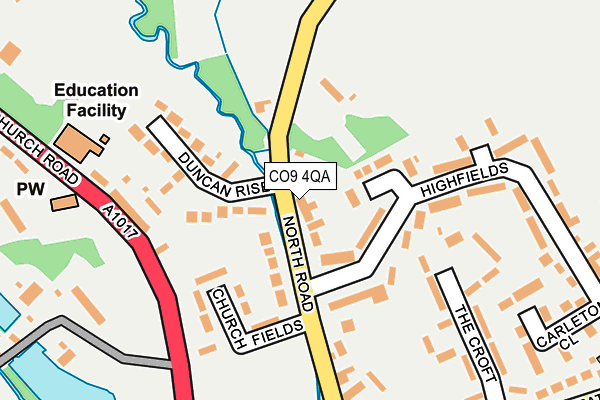 CO9 4QA map - OS OpenMap – Local (Ordnance Survey)