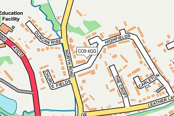 CO9 4QG map - OS OpenMap – Local (Ordnance Survey)