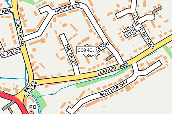 CO9 4QJ map - OS OpenMap – Local (Ordnance Survey)