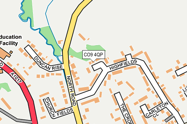 CO9 4QP map - OS OpenMap – Local (Ordnance Survey)