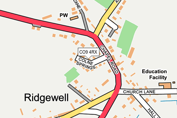 CO9 4RX map - OS OpenMap – Local (Ordnance Survey)