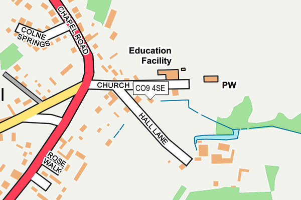 CO9 4SE map - OS OpenMap – Local (Ordnance Survey)