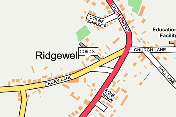 CO9 4SJ map - OS OpenMap – Local (Ordnance Survey)