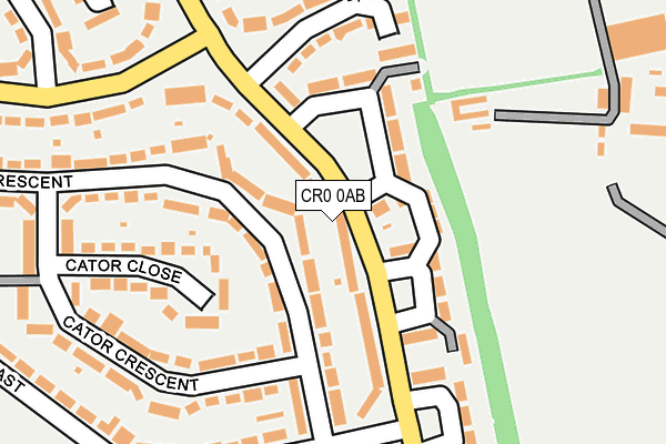 CR0 0AB map - OS OpenMap – Local (Ordnance Survey)