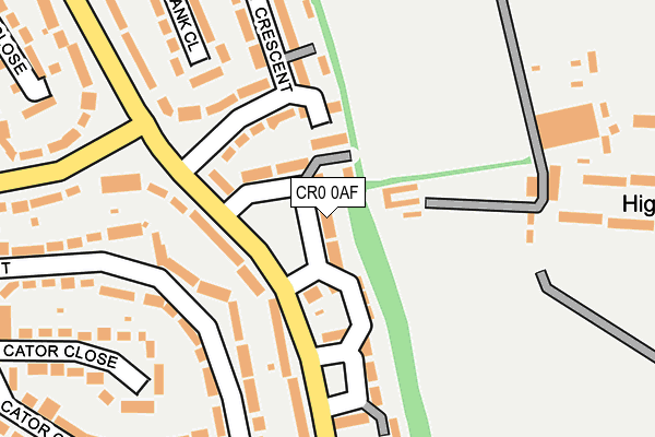 CR0 0AF map - OS OpenMap – Local (Ordnance Survey)