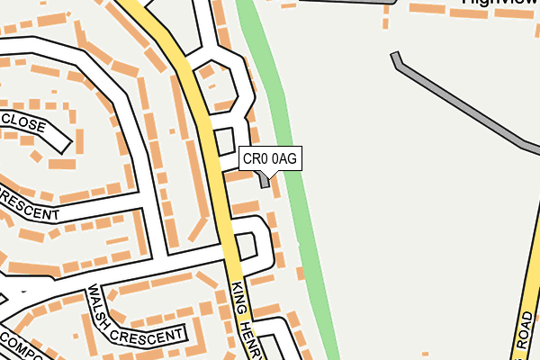 CR0 0AG map - OS OpenMap – Local (Ordnance Survey)