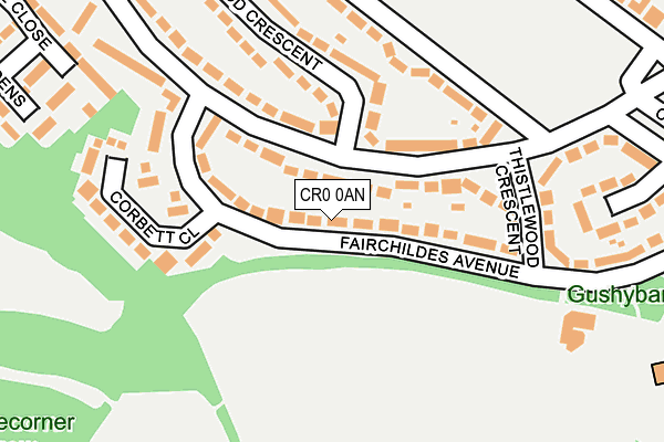 CR0 0AN map - OS OpenMap – Local (Ordnance Survey)