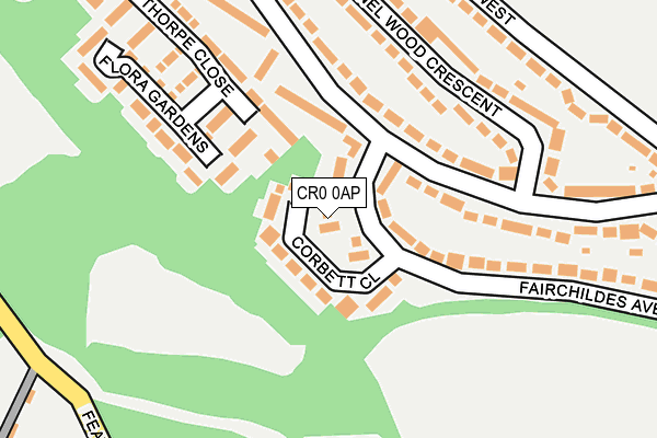 CR0 0AP map - OS OpenMap – Local (Ordnance Survey)