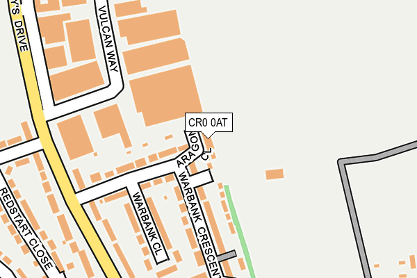 CR0 0AT map - OS OpenMap – Local (Ordnance Survey)