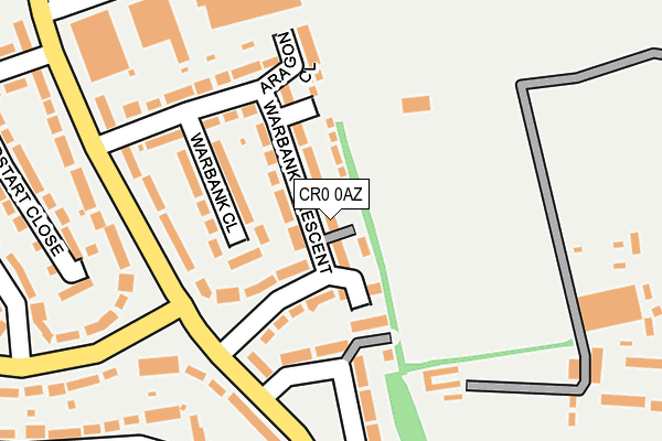 CR0 0AZ map - OS OpenMap – Local (Ordnance Survey)