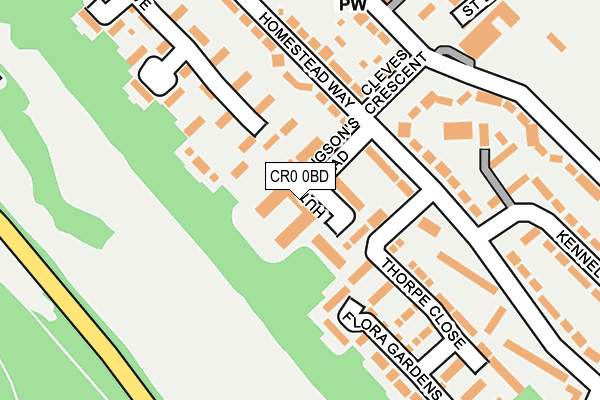 CR0 0BD map - OS OpenMap – Local (Ordnance Survey)