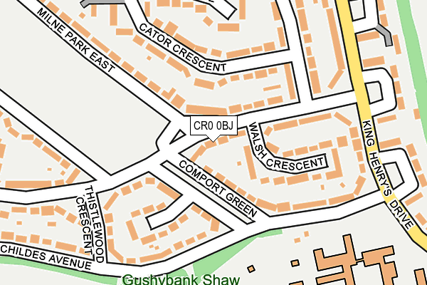 CR0 0BJ map - OS OpenMap – Local (Ordnance Survey)