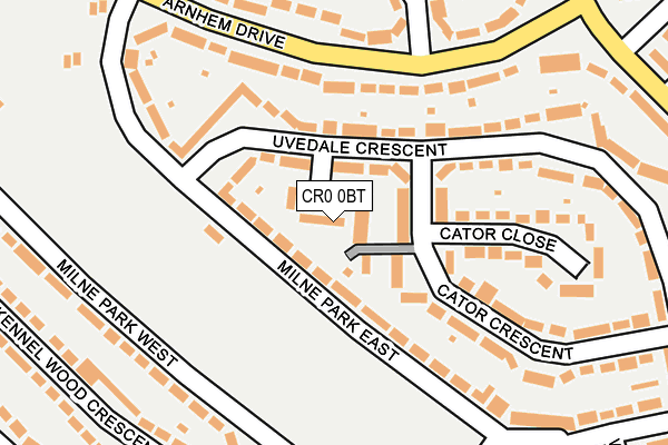 CR0 0BT map - OS OpenMap – Local (Ordnance Survey)