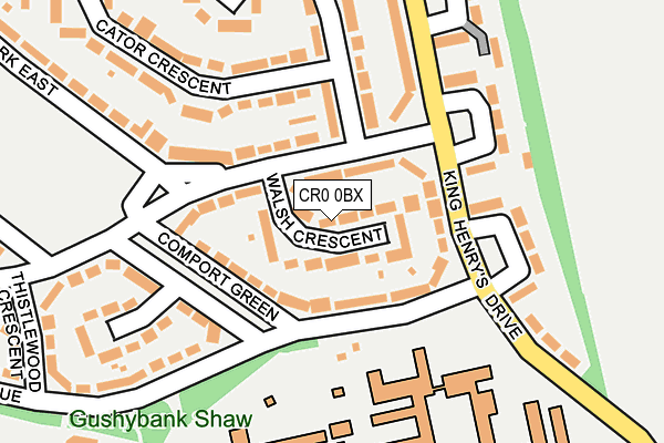 CR0 0BX map - OS OpenMap – Local (Ordnance Survey)