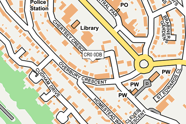 CR0 0DB map - OS OpenMap – Local (Ordnance Survey)
