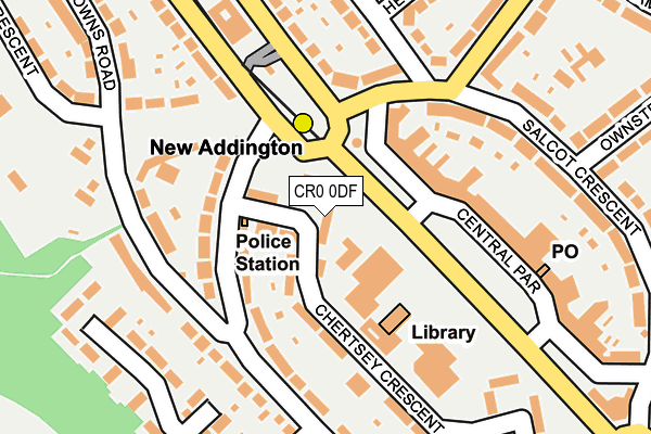 CR0 0DF map - OS OpenMap – Local (Ordnance Survey)