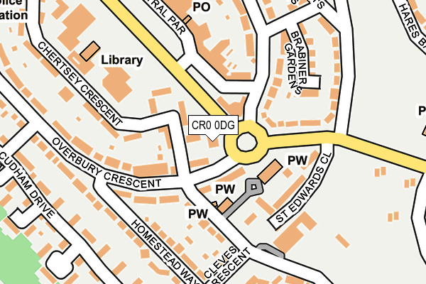 CR0 0DG map - OS OpenMap – Local (Ordnance Survey)