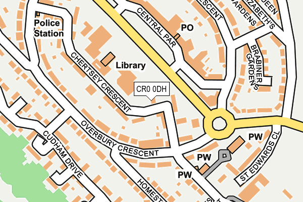 CR0 0DH map - OS OpenMap – Local (Ordnance Survey)
