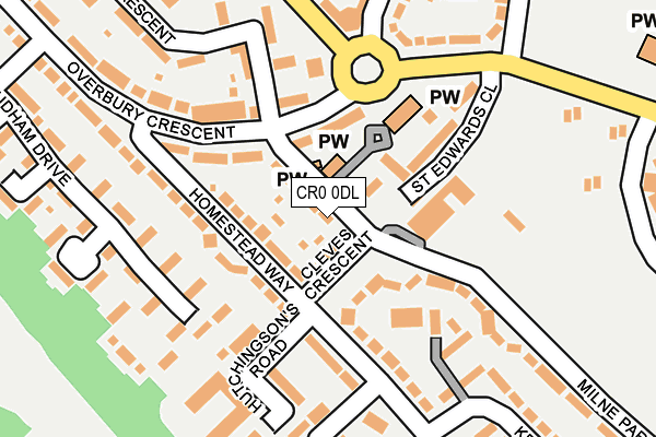 CR0 0DL map - OS OpenMap – Local (Ordnance Survey)