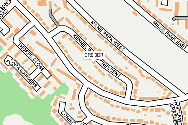 CR0 0DR map - OS OpenMap – Local (Ordnance Survey)