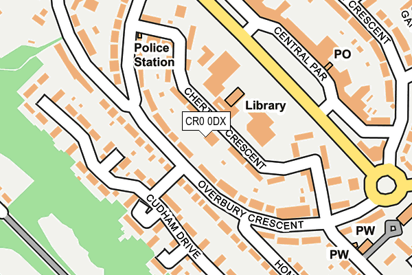 CR0 0DX map - OS OpenMap – Local (Ordnance Survey)