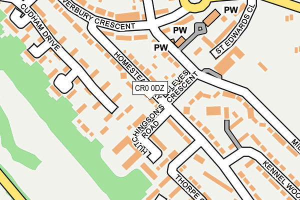 CR0 0DZ map - OS OpenMap – Local (Ordnance Survey)