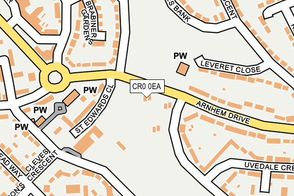 CR0 0EA map - OS OpenMap – Local (Ordnance Survey)