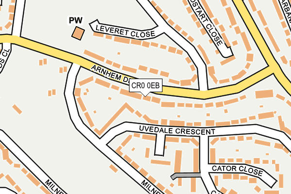 CR0 0EB map - OS OpenMap – Local (Ordnance Survey)