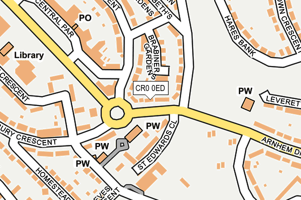 CR0 0ED map - OS OpenMap – Local (Ordnance Survey)