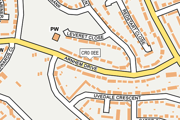 CR0 0EE map - OS OpenMap – Local (Ordnance Survey)