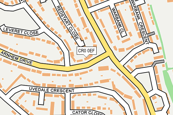 CR0 0EF map - OS OpenMap – Local (Ordnance Survey)