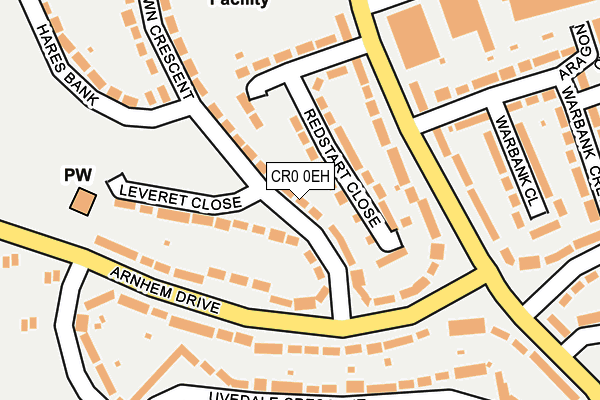 CR0 0EH map - OS OpenMap – Local (Ordnance Survey)