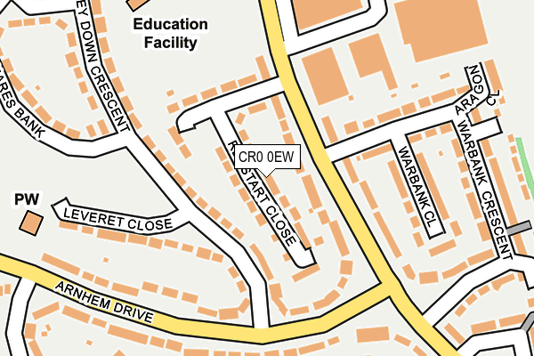 CR0 0EW map - OS OpenMap – Local (Ordnance Survey)