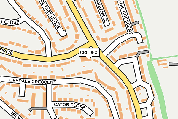 CR0 0EX map - OS OpenMap – Local (Ordnance Survey)