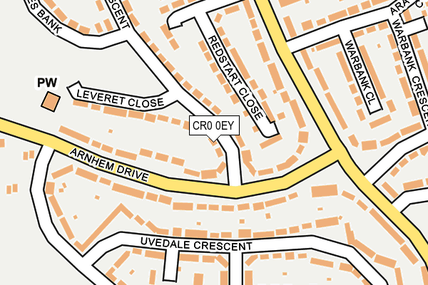 CR0 0EY map - OS OpenMap – Local (Ordnance Survey)