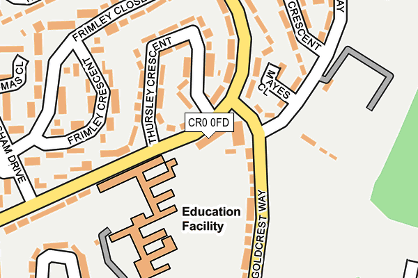 CR0 0FD map - OS OpenMap – Local (Ordnance Survey)