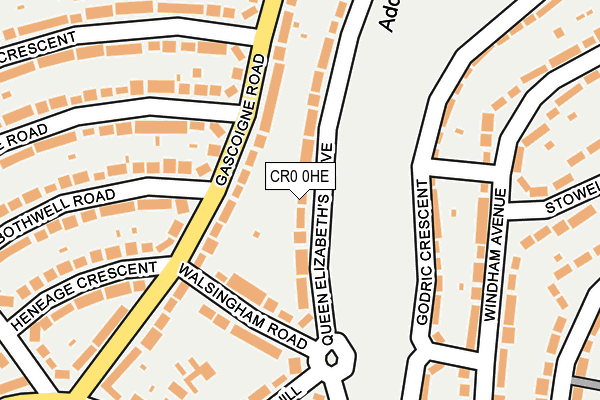 CR0 0HE map - OS OpenMap – Local (Ordnance Survey)