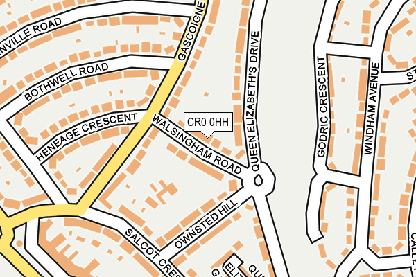 CR0 0HH map - OS OpenMap – Local (Ordnance Survey)