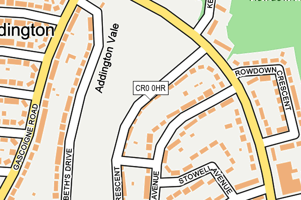 CR0 0HR map - OS OpenMap – Local (Ordnance Survey)