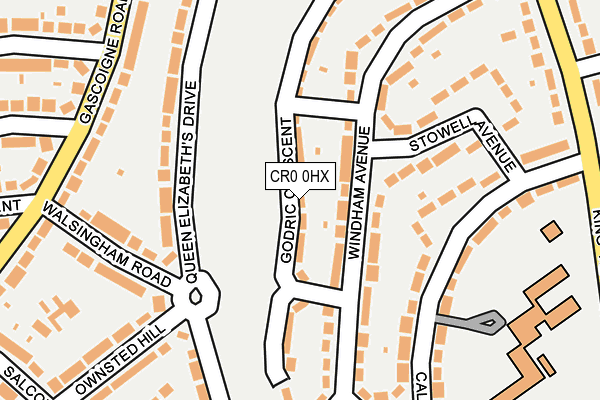 CR0 0HX map - OS OpenMap – Local (Ordnance Survey)