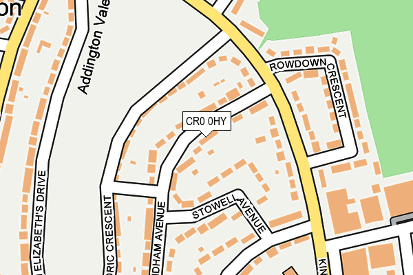 CR0 0HY map - OS OpenMap – Local (Ordnance Survey)