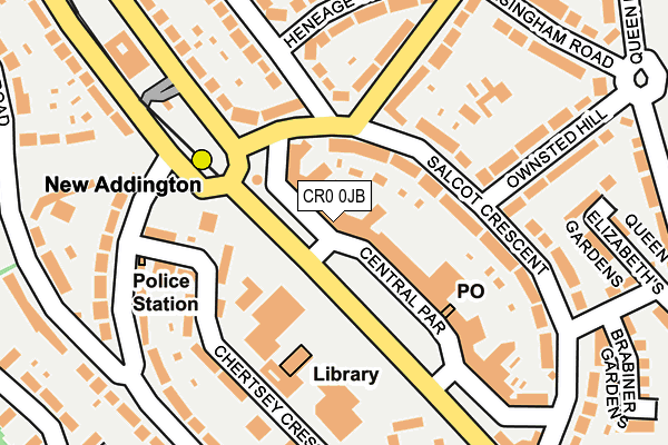 CR0 0JB map - OS OpenMap – Local (Ordnance Survey)