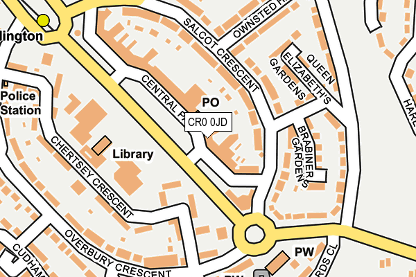 CR0 0JD map - OS OpenMap – Local (Ordnance Survey)